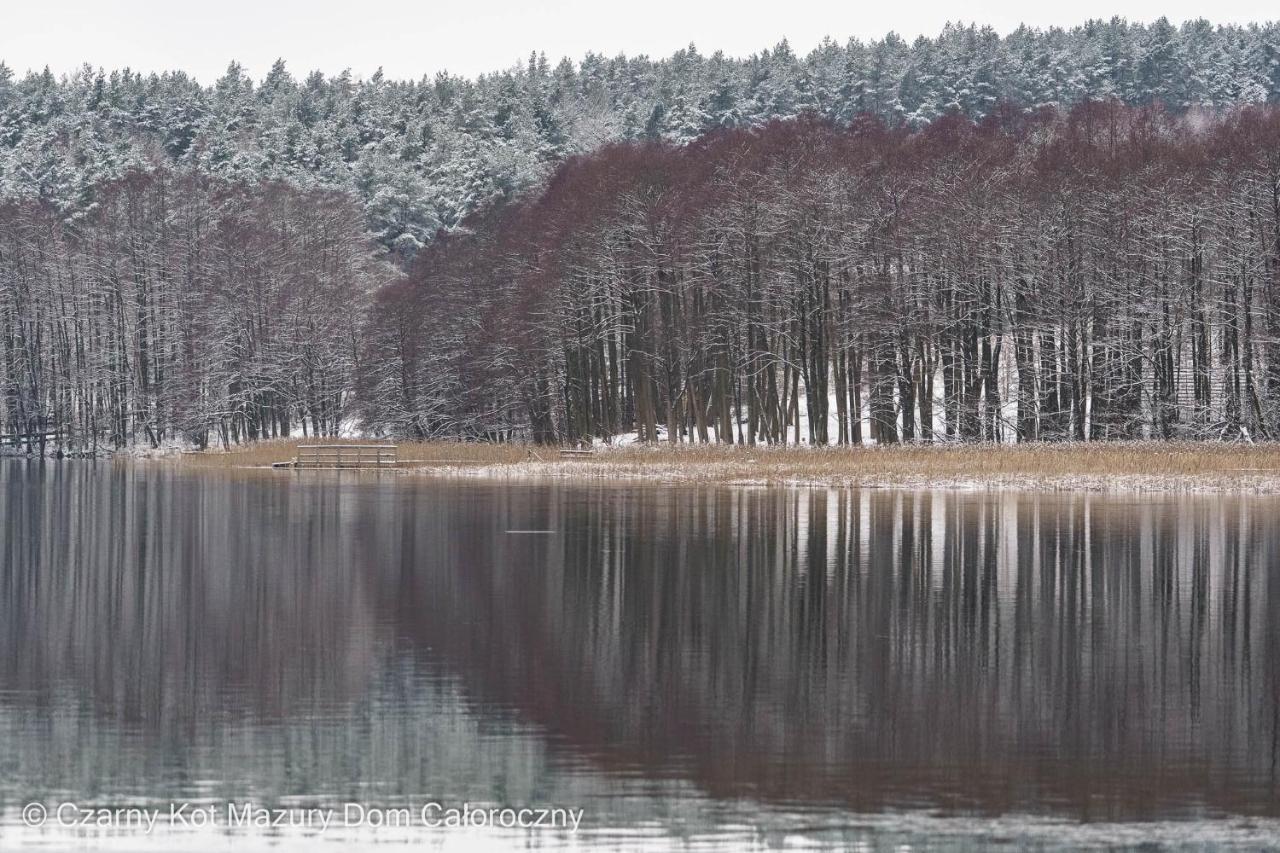Villa Czarny Kot Mazury Dom Caloroczny Malkinie Exterior foto